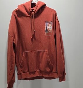 Red sweater with hoodie large
